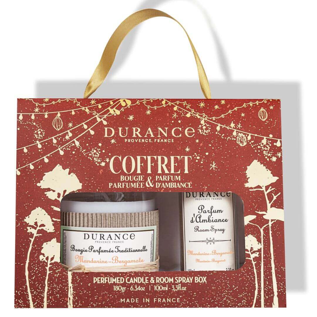 Coffret Bougie et Parfum d'Ambiance Mandarine-Bergamote - Durance
